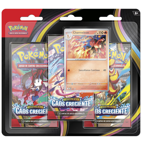 Blister 3 Sobres Caos Creciente Charmeleon | POKÉMON | Español