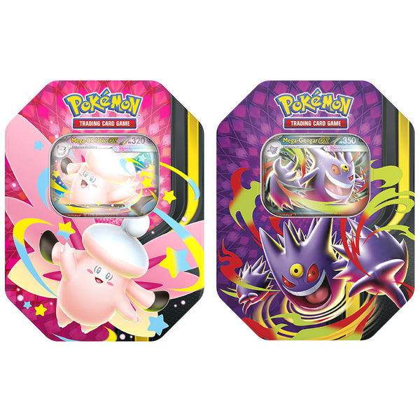 Mega Clefable y Mega Gengar 2026 Tin | 4 Sobres | POKÉMON | Español