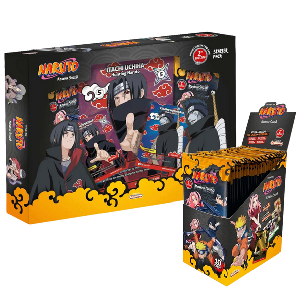 Starter Pack Itachi + Booster Box Base Set | Naruto Mythos | 2 Edicion