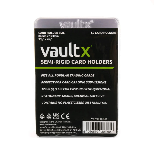 Toploader Semi Rigidos de Frente | Vault X | 50/200 unidades