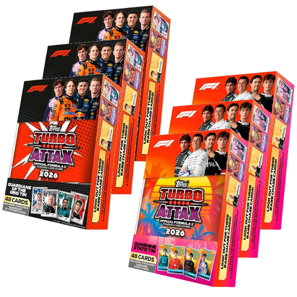 Topps Turbo Attax Formula 1 Case | Mega Tin 2026 | Guardians of the Grid