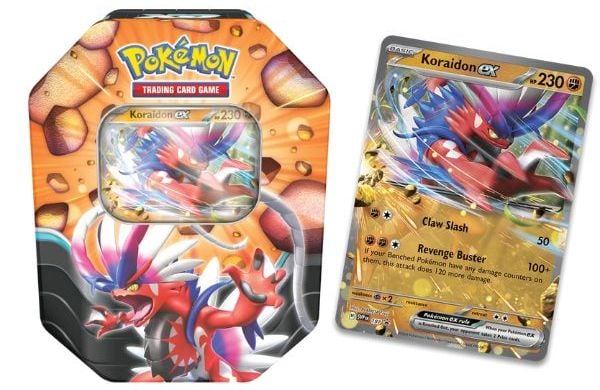 koraidon Slashing Legends Tins | 4 Sobres | POKÉMON | Español