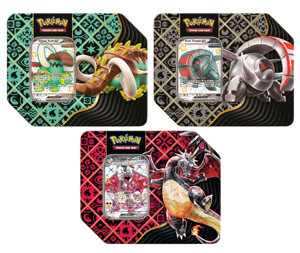 Iron Treads EX Tin (5 Sobres) | Paldean Fates | POKÉMON | Inglés