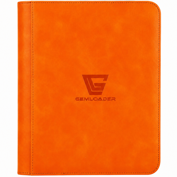 Album 4 Bolsillos Premium Toploader Naranja | GEMLOADER | 112 bolsillos