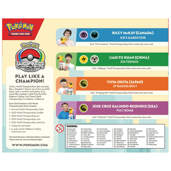 Back World Championship Decks 2025 (4 variantes) | POKÉMON | Inglés