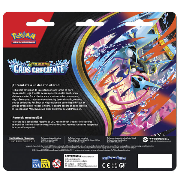 Blister 3 Sobres Caos Creciente Charmeleon Back | POKÉMON | Español