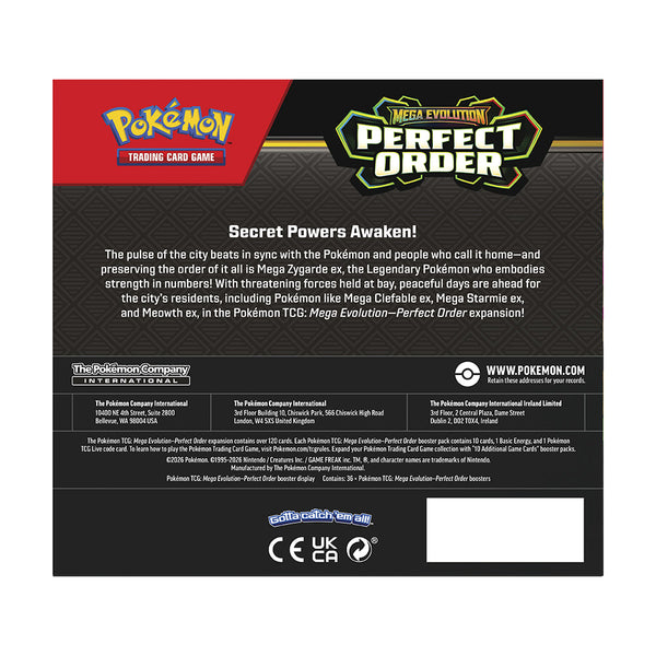 Booster Box Perfect Order Detrás| POKÉMON | Inglés