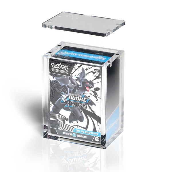 Caja Acrílica de Imán para Booster Bundle Pokémon 2 Abierta | The Acrylic Box