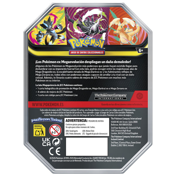 Mega Darkrai, Dragonite y Zeraora Back | 4 Sobres | POKÉMON | Español