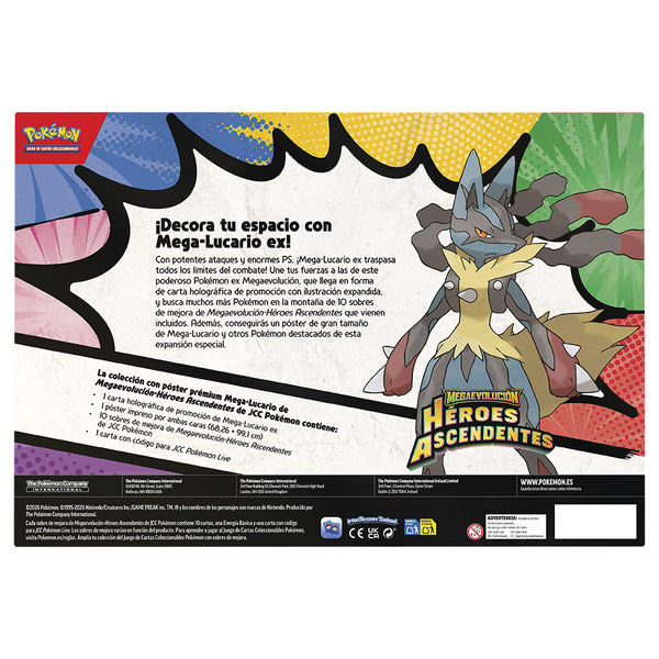 Mega Lucario caja Premium Poster Collection Heroes Ascendentes | POKÉMON 