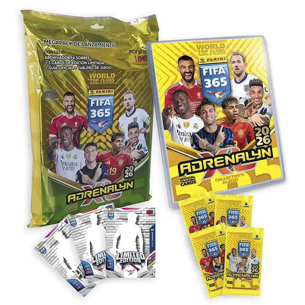 Megapack de Lanzamiento Adrenalyn FIFA 365 2026 TC | Panini Cromos | Inglés