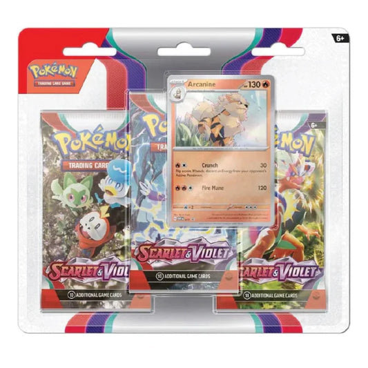 Scarlet & Violet: Arcanine 3-Pack Blister